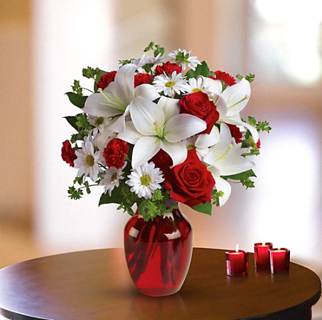 Valentines Flowers Vase